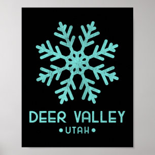 Póster Esquí femenino Deer Valley Utah 