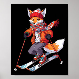 Póster Esquí Fox Ski Winter Snow 1