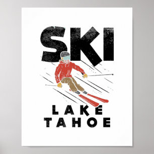 Póster Esquí - Lago Tahoe de Esquí