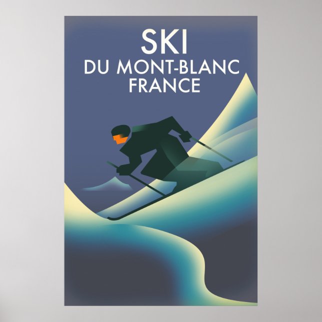Póster Esquí Mont Blanc Francia (Frente)