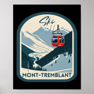 Póster Esquí Mont-tremblant Retro Estilo Vintage Mont-tre