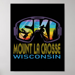 Póster Esquí Monte La Crosse Vacaciones de Esquí en Wisco