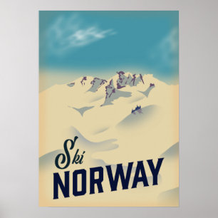 Póster Esquí Noruega