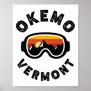 Póster Esquí Okemo Snowboard En Vermont