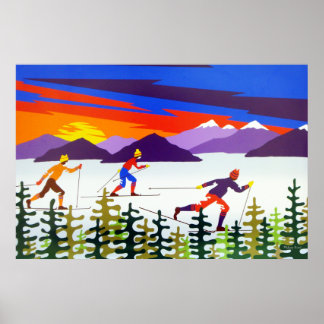 Póster Esquí paisajístico