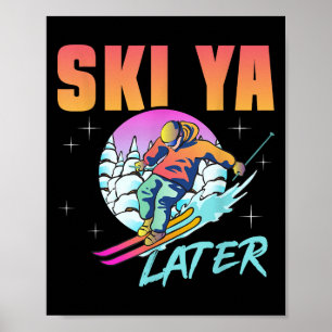 Póster Esquí Retro Esquí 90s Años 80 Esquí ya esquí más t