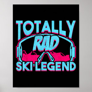 Póster Esquí retro vintage 80s 90s de Leyenda de Esquí To