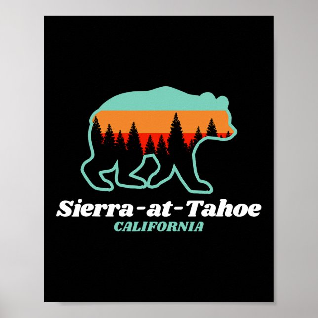Póster Esquí Sierra-at-tahoe Snowboard California Bea (Frente)