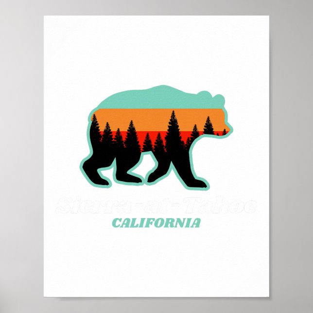 Póster Esquí Sierra-at-tahoe Snowboard California Bea (Frente)