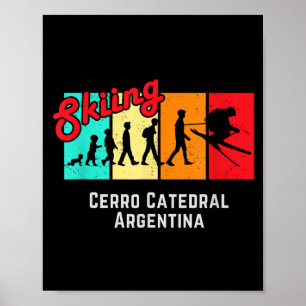 Póster Esquí t cerro catedral argentina para hombres y mu