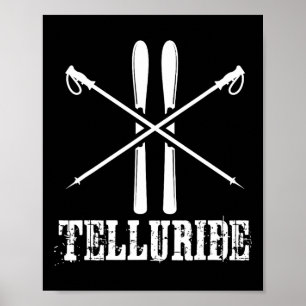 Póster Esquí Telluride Colorado en polos de esquí por pis