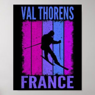 Póster Esquí Y Esquí Apres - Deportes De Invierno Val Tho