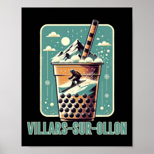 Póster Esquí Y Esquí Apres - Villars-sur-ollon Suiza