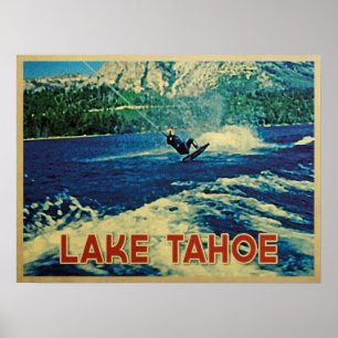 Póster Esquiador acuático del lago Tahoe