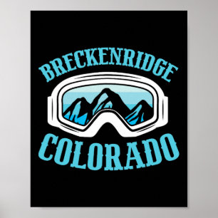 Póster Esquiador de esquí de montaña de Breckenridge Colo