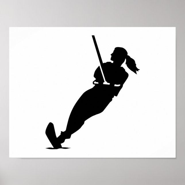 Póster Esquiadora de agua (Frente)