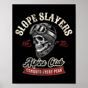 Póster Esquiadores de Freestyle de Slope Slayers Aventura