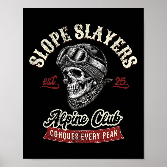 Póster Esquiadores de Freestyle de Slope Slayers Aventura (Frente)