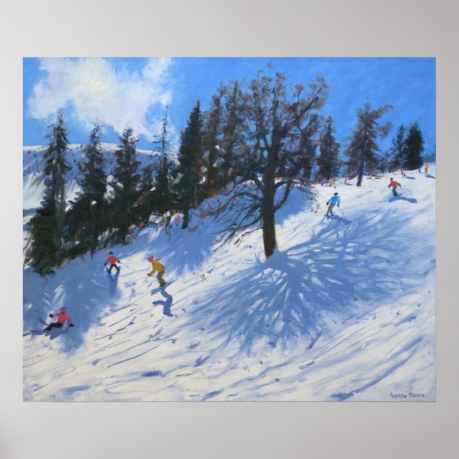 Póster Esquiadores de primavera Verbier 2010 (Frente)