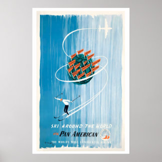 Póster Esquiar por el Mundo Escandinavia Dolomitas