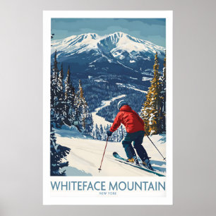 Póster Esquiar Whiteface NY 1