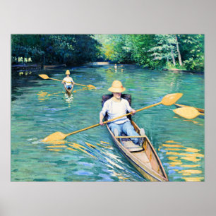 Póster Esquifos, obra de Gustave Caillebotte