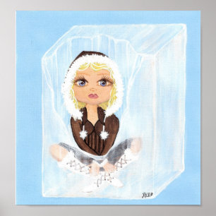 Póster Esquimal en el hielo Quantum Cutie