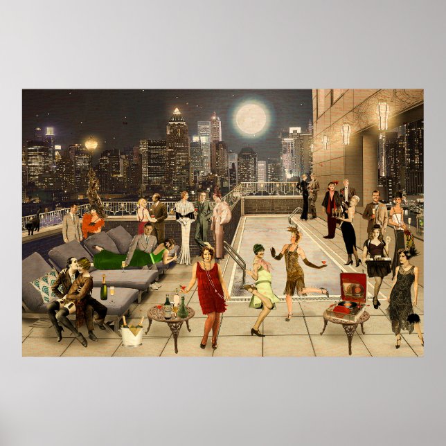 Póster Esquina de Art Déco (Frente)