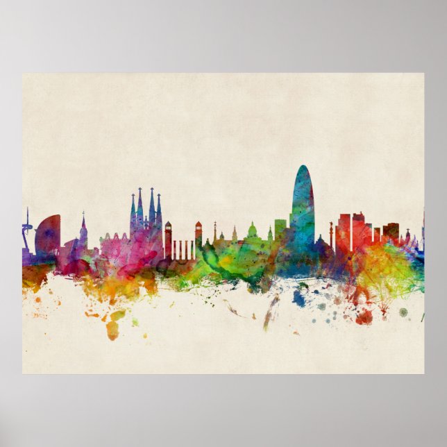 Póster Esquina de Barcelona España (Frente)