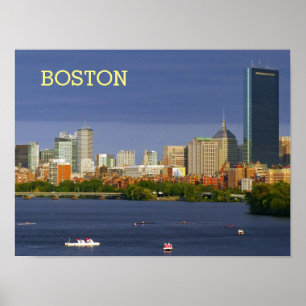Póster Esquina de Boston y río Carlos