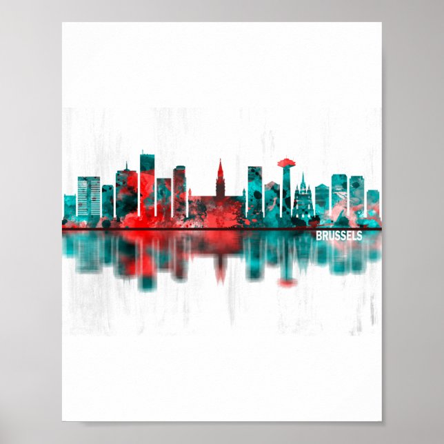 Póster Esquina de Bruselas Bélgica (Frente)