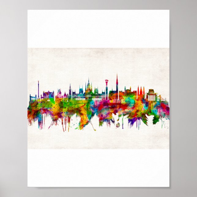Póster Esquina de Budapest Hungría (Frente)
