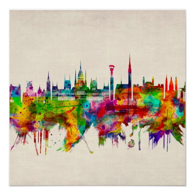 Póster Esquina de Budapest Hungría (Anverso)