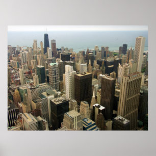 Póster Esquina de Chicago de Sears now Willis Tower