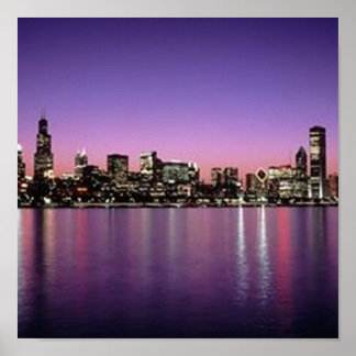 Póster Esquina de Chicago Nitetime