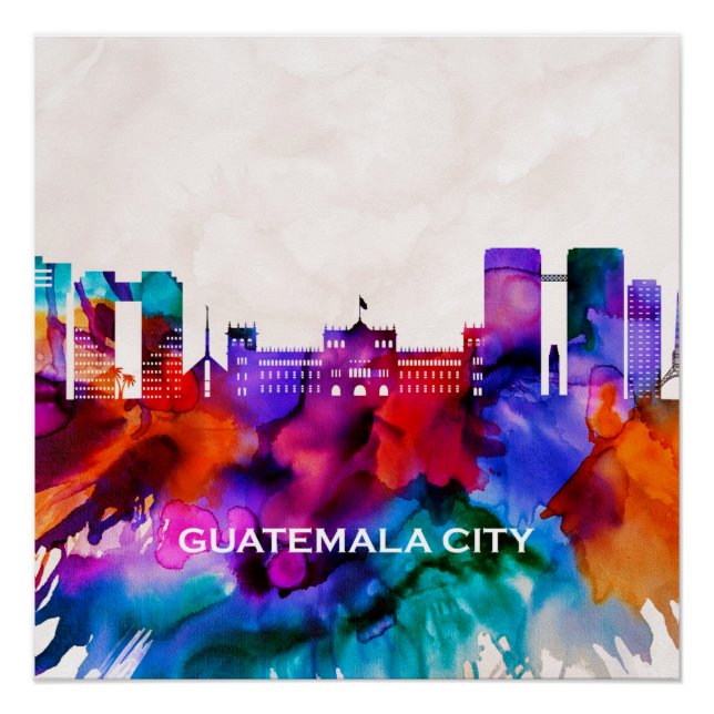 Póster Esquina de Ciudad de Guatemala (Anverso)