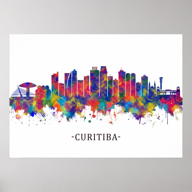 Póster Esquina de Curitiba Brasil (Frente)