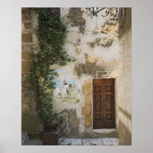 Póster Esquina de estrecho carril en el casco antiguo de