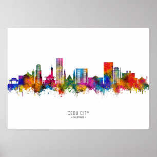 Póster Esquina de Filipinas en la ciudad de Cebú