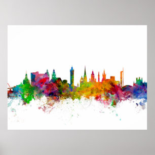 Póster Esquina de Glasgow Scotland