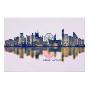 Póster Esquina de Inglaterra de Manchester