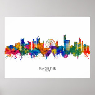 Póster Esquina de Inglaterra de Manchester