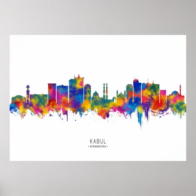 Póster Esquina de Kabul Afghanistan (Frente)