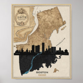 Póster Esquina De La Ciudad De Boston En Massachusetts Co