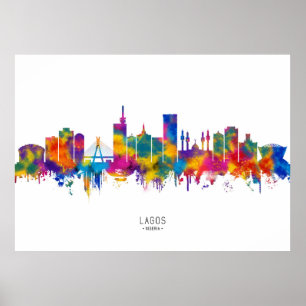 Póster Esquina de Lagos de Nigeria
