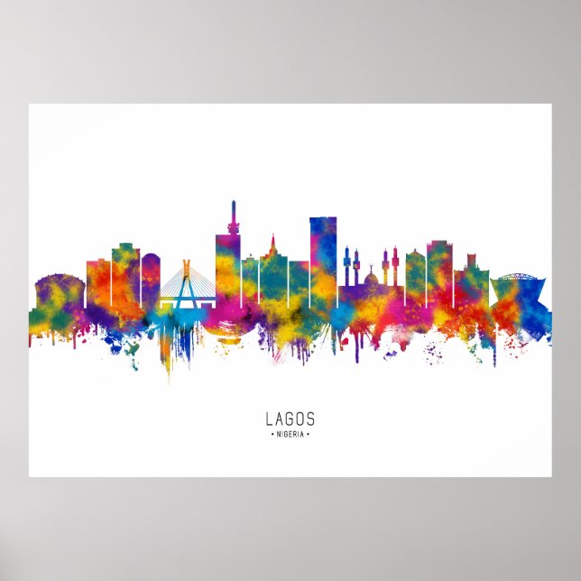 Póster Esquina de Lagos de Nigeria (Frente)