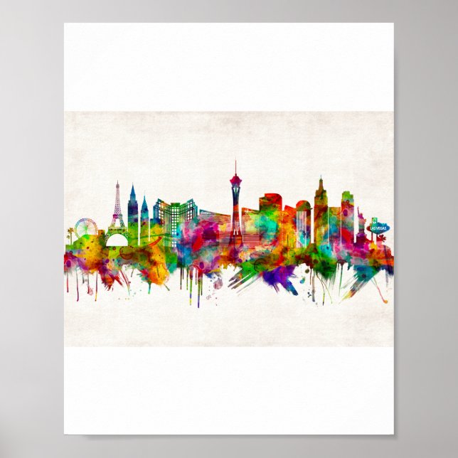 Póster Esquina de Las Vegas Nevada (Frente)
