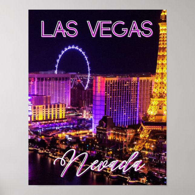 Póster Esquina de Las Vegas Nevada (Frente)
