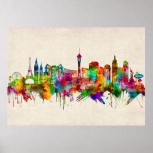 Póster Esquina de Las Vegas Nevada