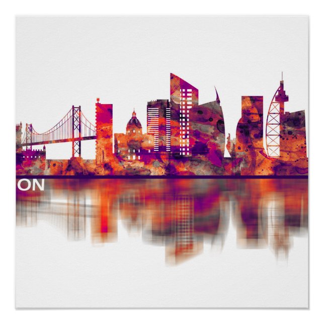 Póster Esquina de Lisboa Portugal (Anverso)